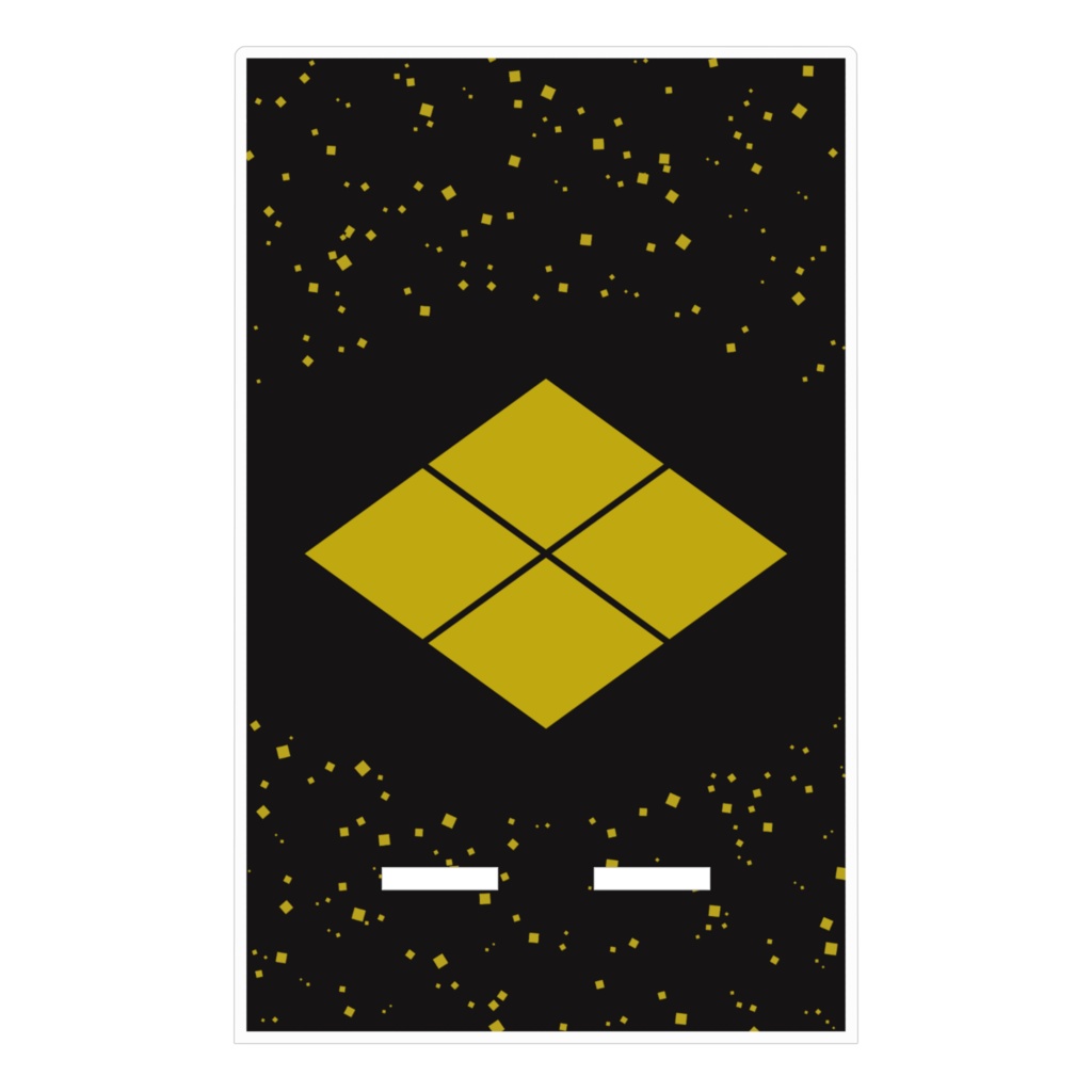 スマホスタンド 武田信玄家紋 武田菱 黒に金粉ちりばめ