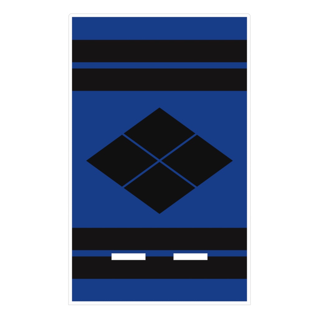 スマホスタンド 武田信玄家紋 武田菱 青地に黒縞 指物風