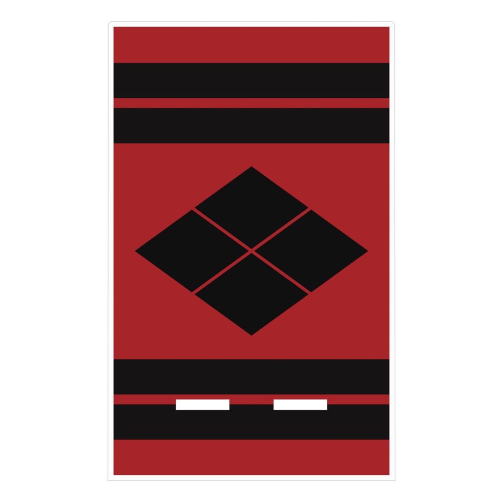 スマホスタンド 武田信玄家紋 武田菱 赤地に黒縞 指物風