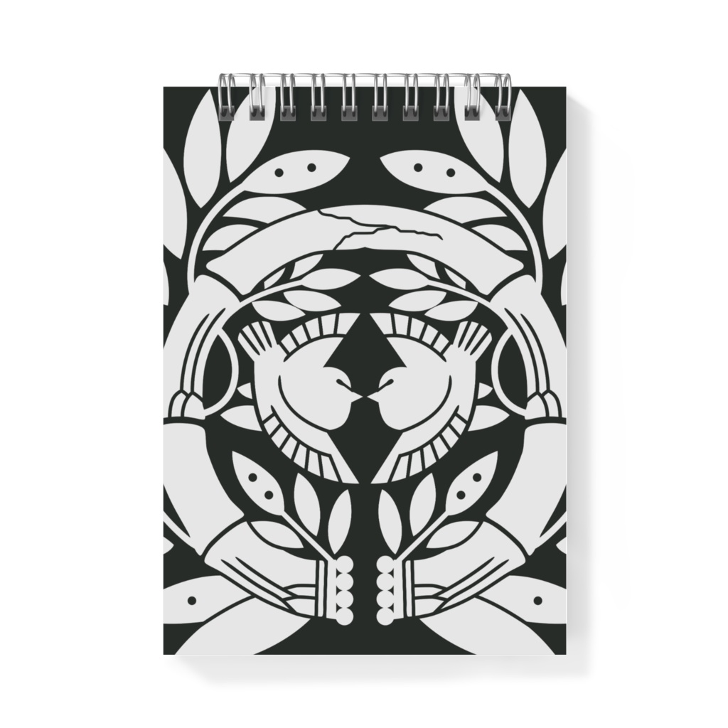 メモ帳 伊達政宗 家紋 竹に雀 黒に金