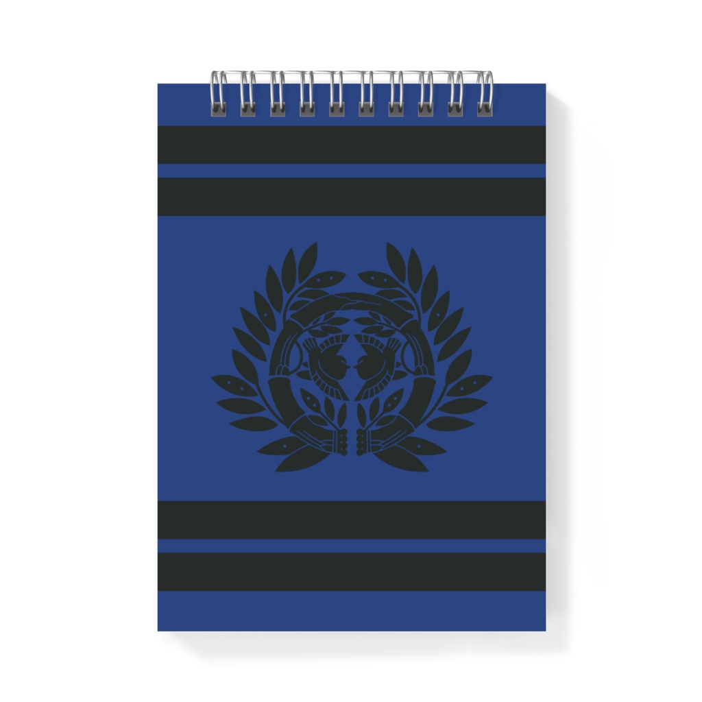 メモ帳 伊達政宗 家紋 竹に雀 青地に黒縞 指物風