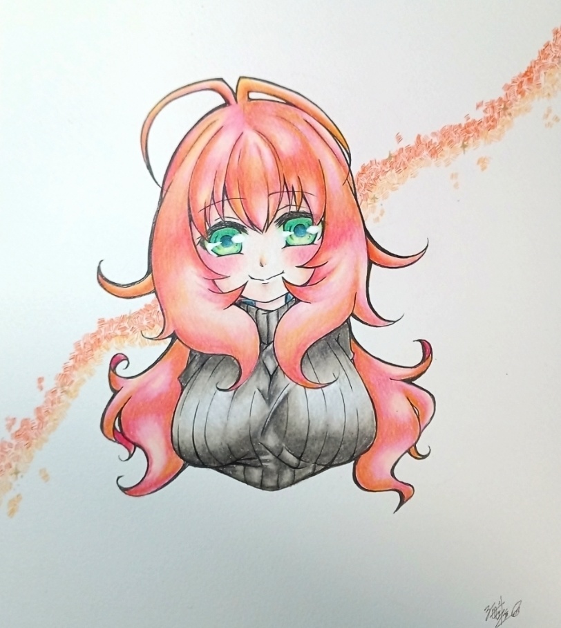 アナログイラスト原画「111優しい眼差し」