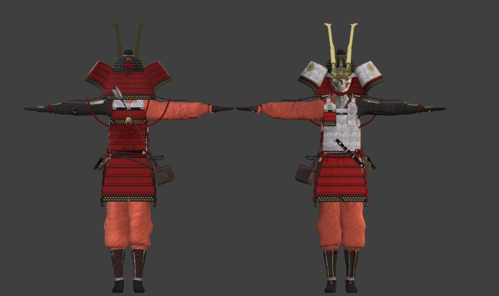 C00アバター3Dモデル 大鎧