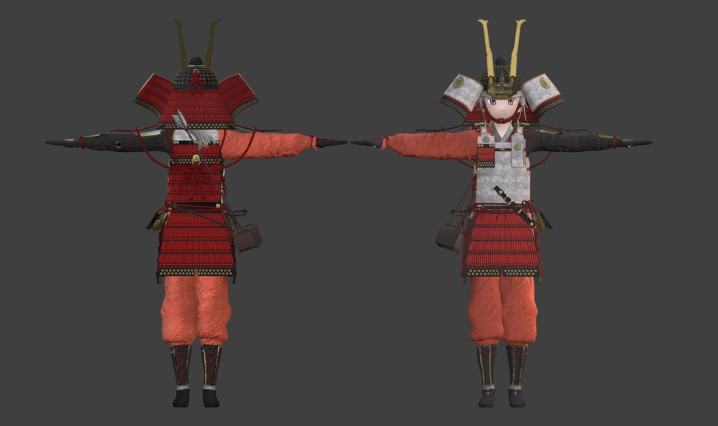 C00アバター3Dモデル 大鎧