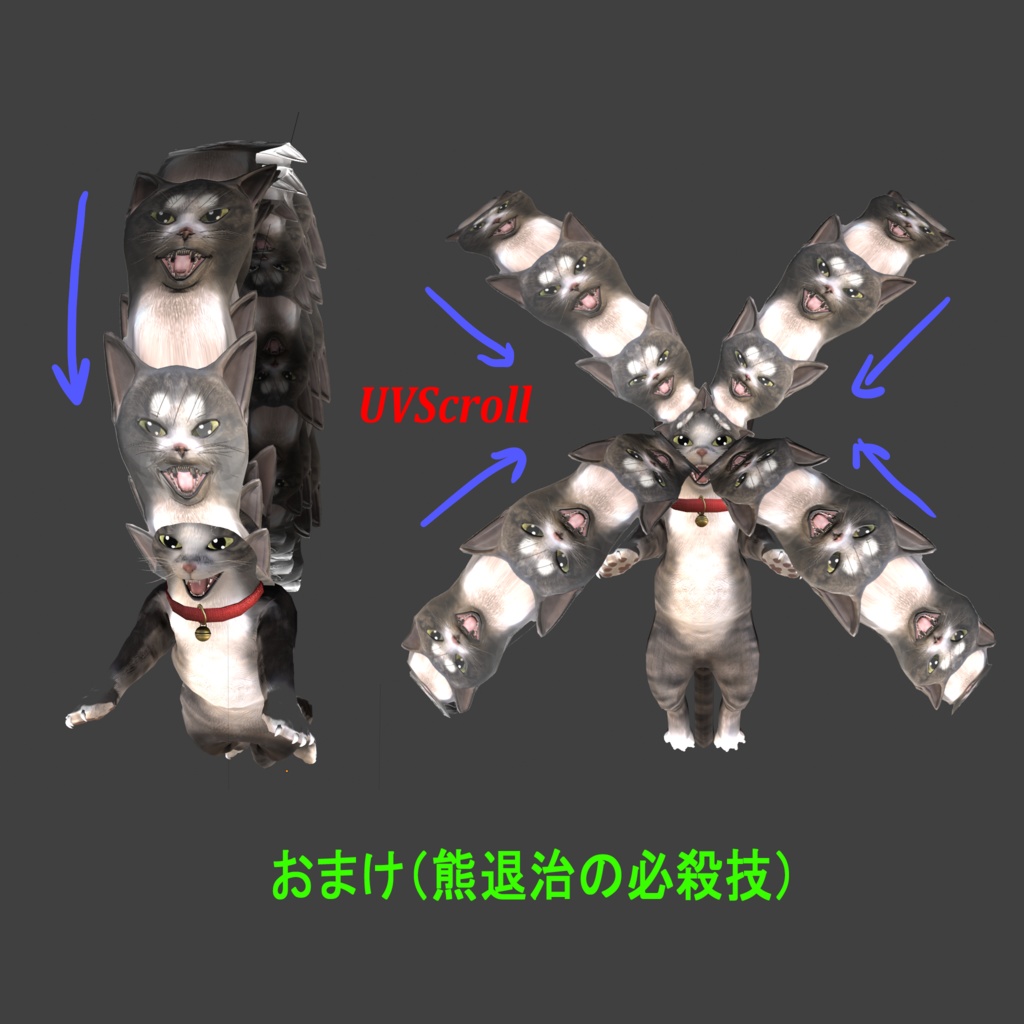 ヒューマノイド型子猫3Dモデル