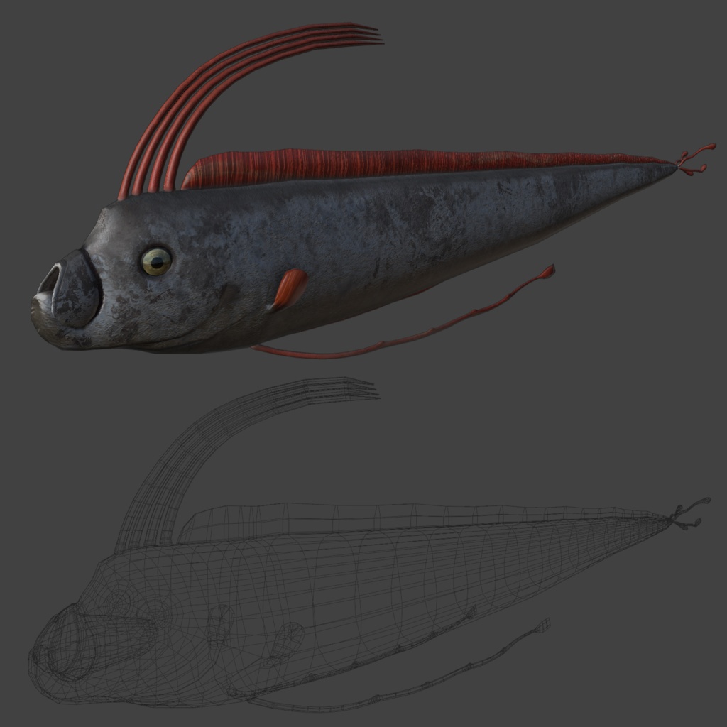 リュウグウのツカイ 3Dモデル