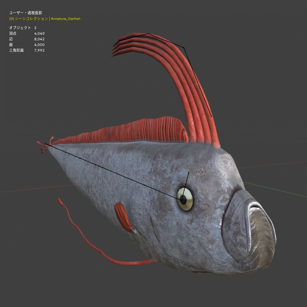 リュウグウのツカイ 3Dモデル