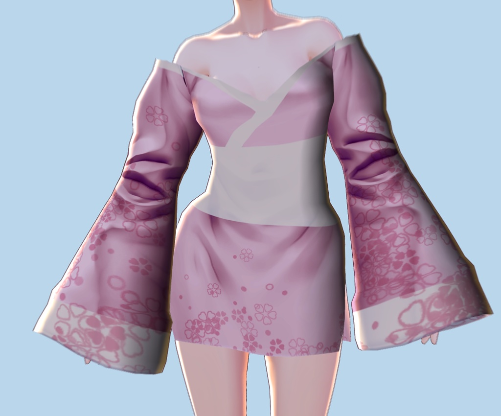Vroid Sakura Dress Kimono