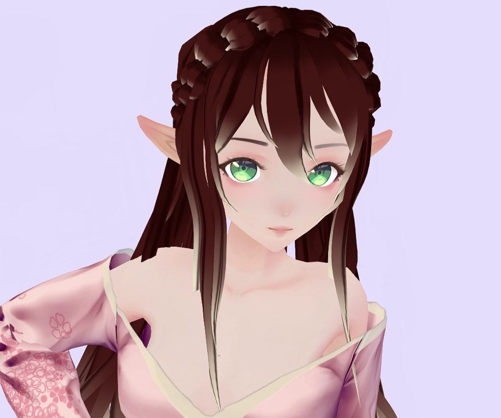 Vroid hair preset low pigtails + physics + texture