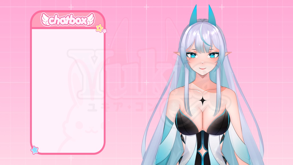 Stream Overlay Package for Twitch, Cute Bunny and Stars Overlay, Aesthetic Pink Color, Kawaii Twitch Overlay Package, Vtuber stream asset