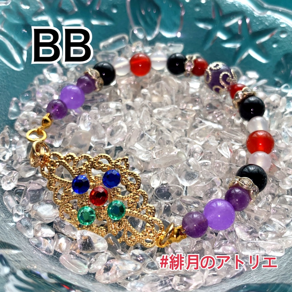 【FGO】コマンドカード風 パワーストーンブレスレット【ハンドメイド】…エクストラ+α