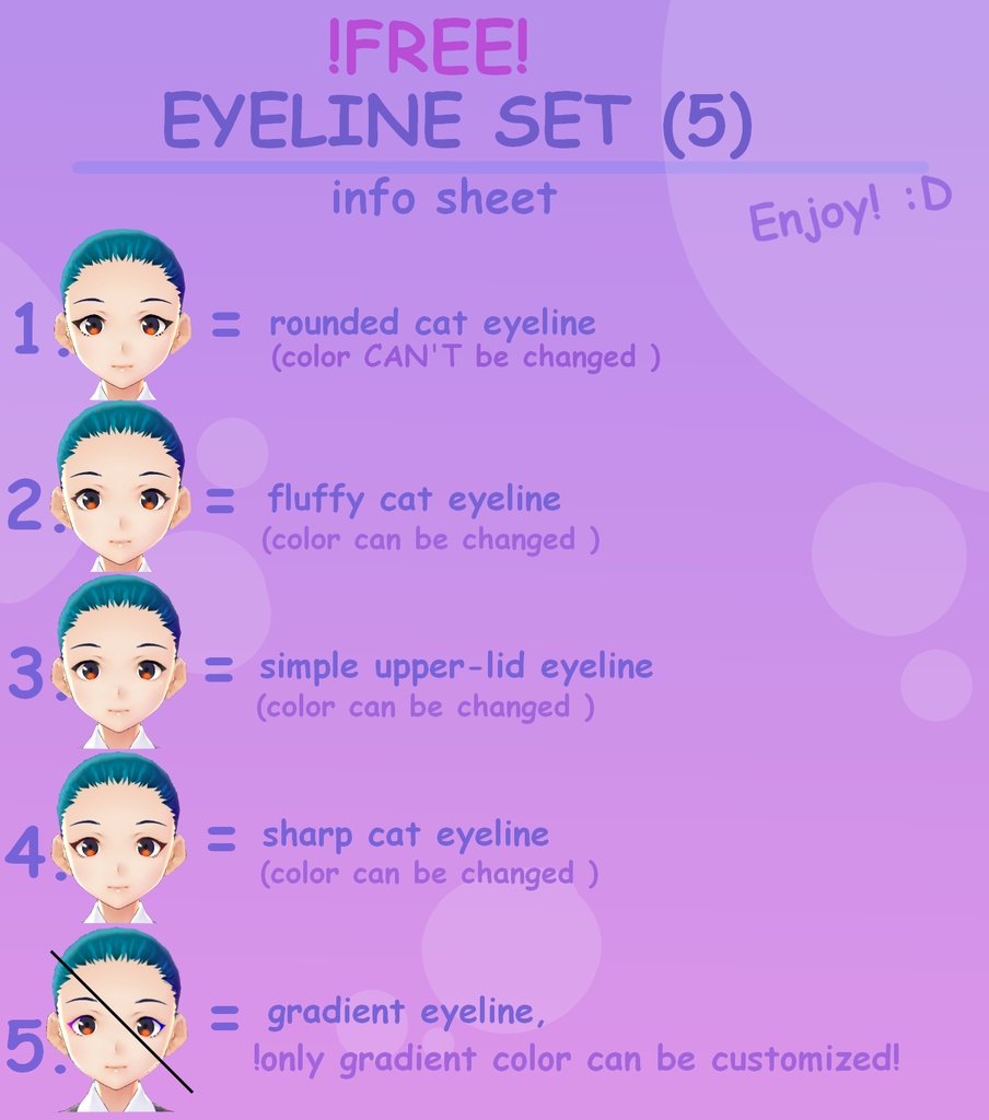 FREE Eyeline set for vroid studio (5)