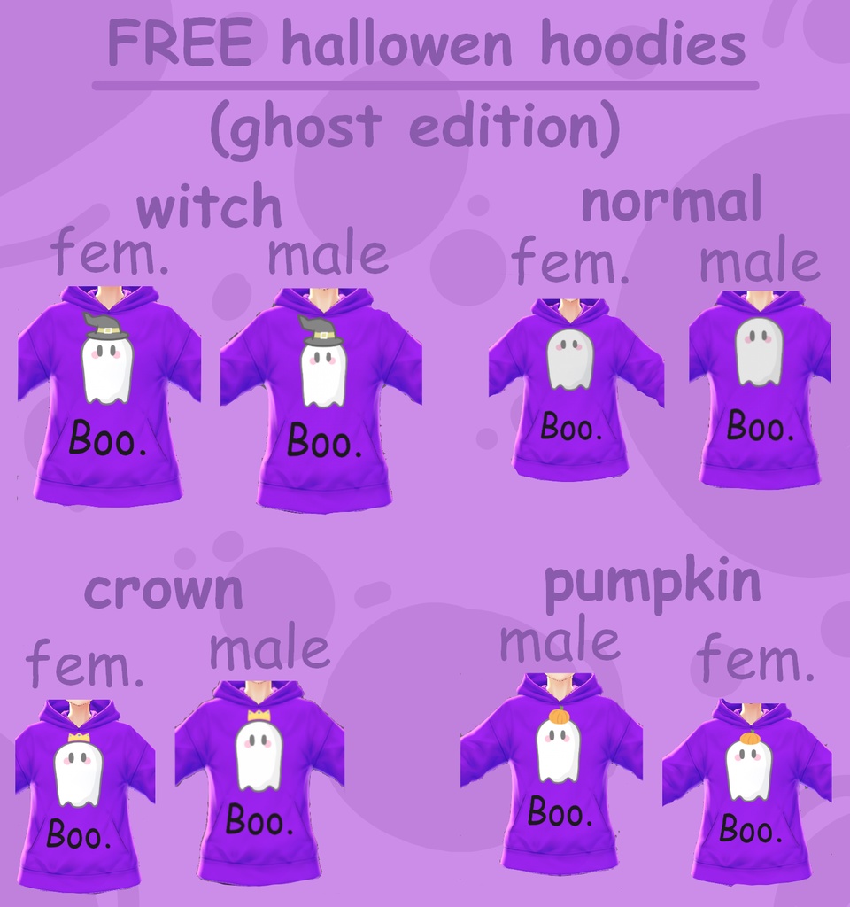 FREE halloween clothes (ghost edition)