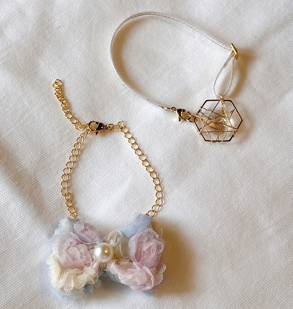 ダブルリボンブラウスセット/キラキラポシェット/リボンポシェット