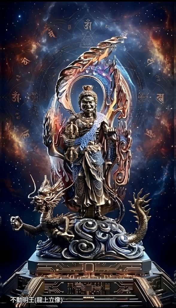 デジタル本尊「不動明王(龍上立像)」4K