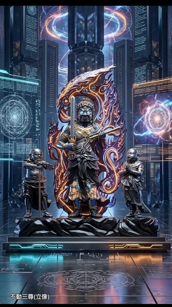 デジタル本尊「不動三尊(立像)」4K