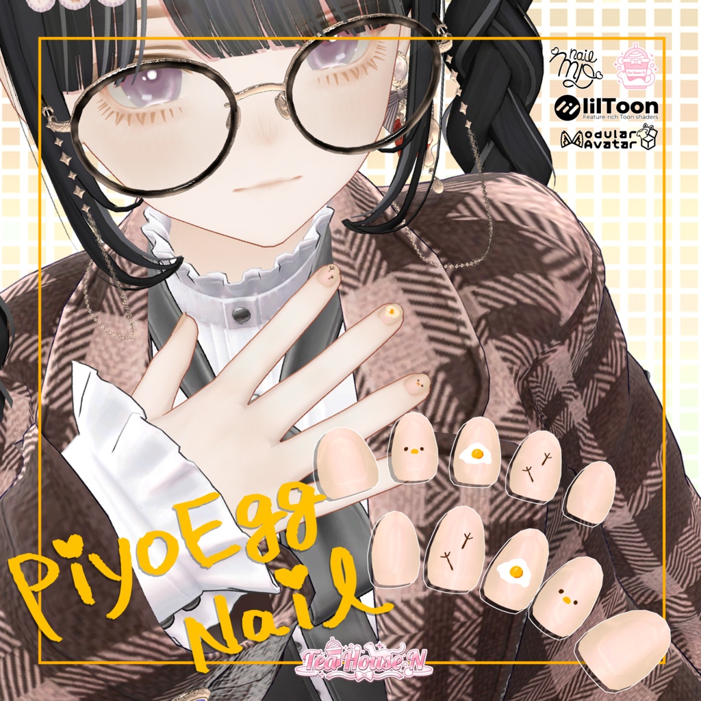 ［！無料版あり！］PiyoEggNail［11avater対応］/MDollnail対応
