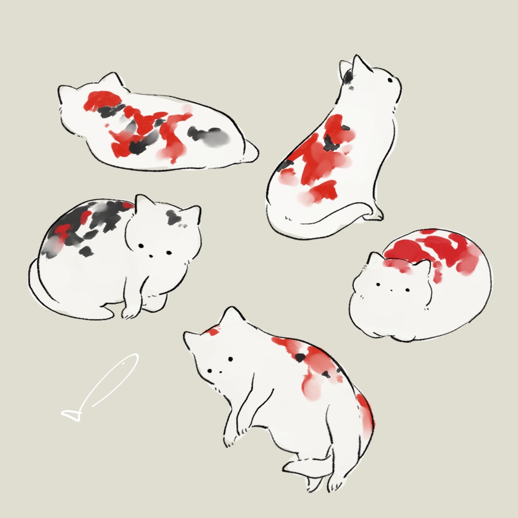 錦鯉ねこアクキー