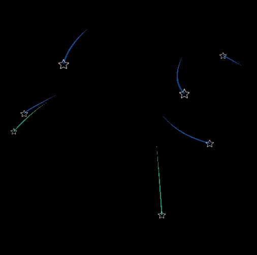 Branch Shooting Star Particle