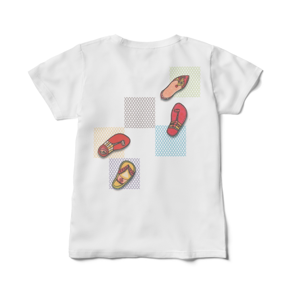 レディースTシャツS バブーシュ (モロッコ) ホワイト