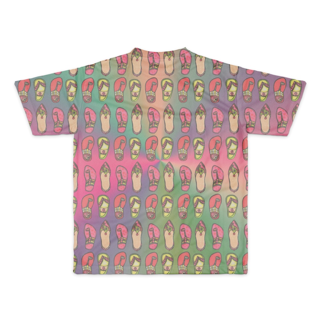 フルグラフィックTシャツ【baboosh】モロッコのバブーシュ柄