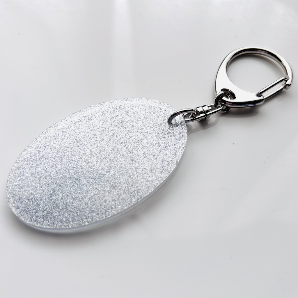 ✨ Summer Friends Logo Keychain - Silver Glitter -✨