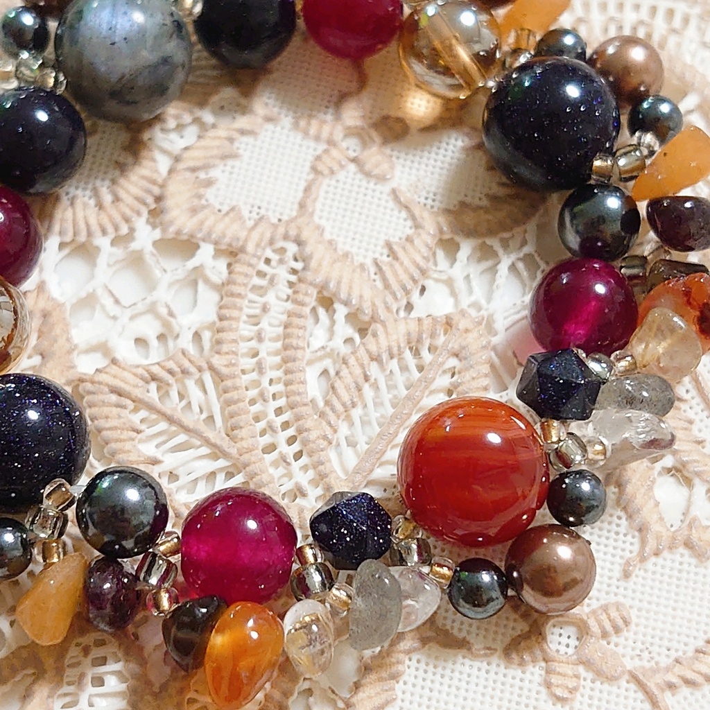 オリジナル*万華鏡ブレスレット Crimson star