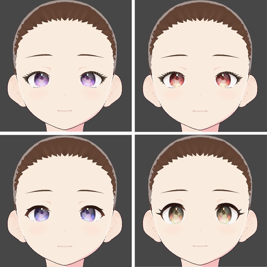 【無料】眼(瞳・ハイライト)セット【VRoid用テクスチャ】