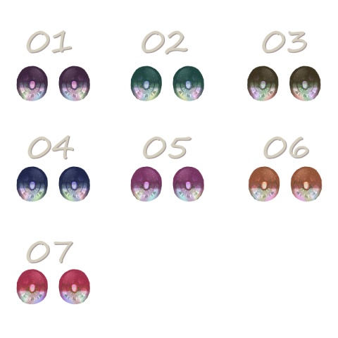夜空みたいな瞳(7色セット)【VRoid用テクスチャ】