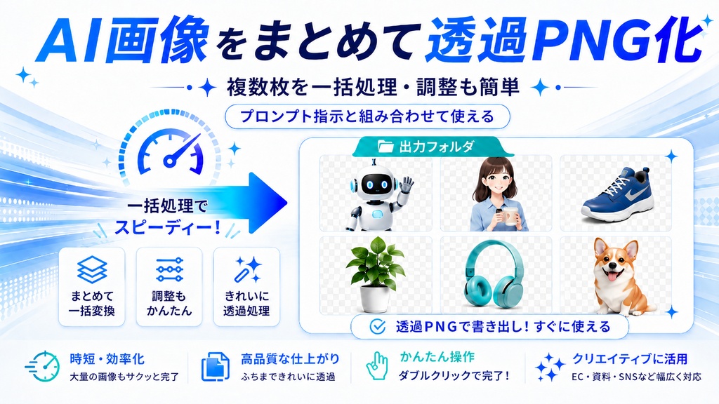 AI画像透過プログラム＆プロンプトのセット（Windows版）