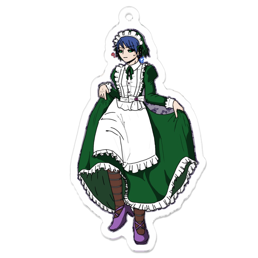メイドリゾットアクキー(グリーン風)