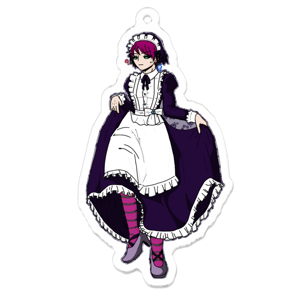 メイドリゾットアクキー(終局のマゼンタ風)