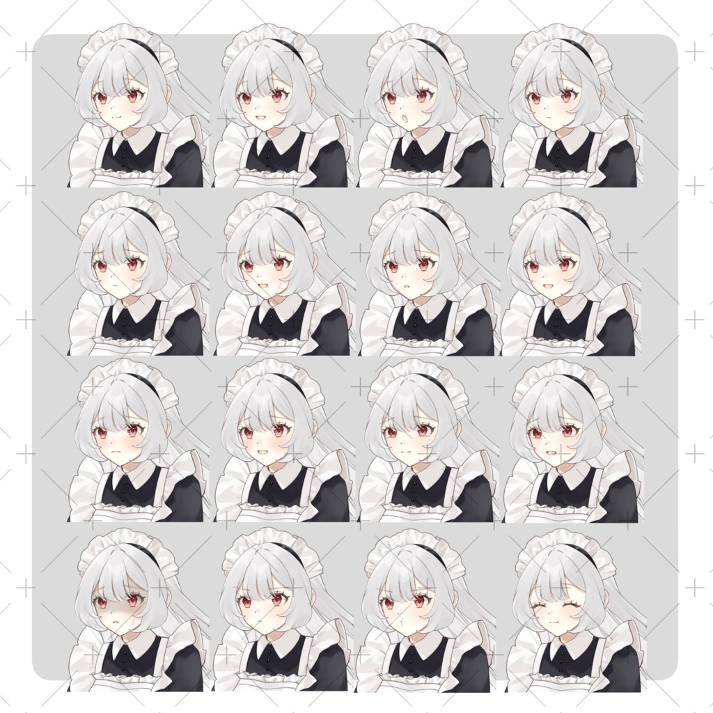 立ち絵素材07_メイド服の女の子