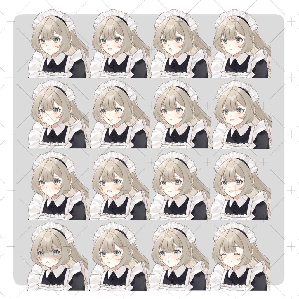 立ち絵素材07_メイド服の女の子