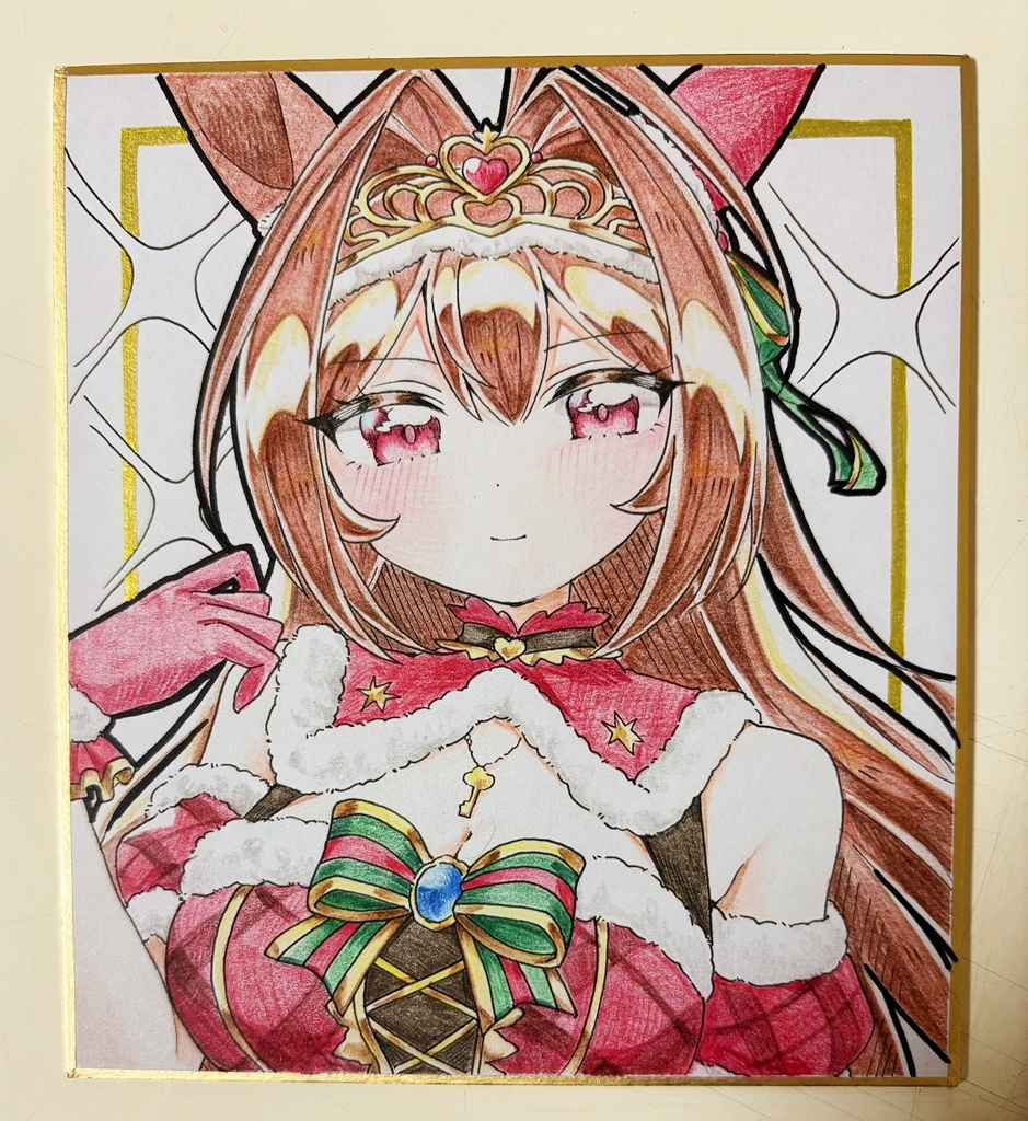 ダイワスカーレット 手描きイラスト色紙