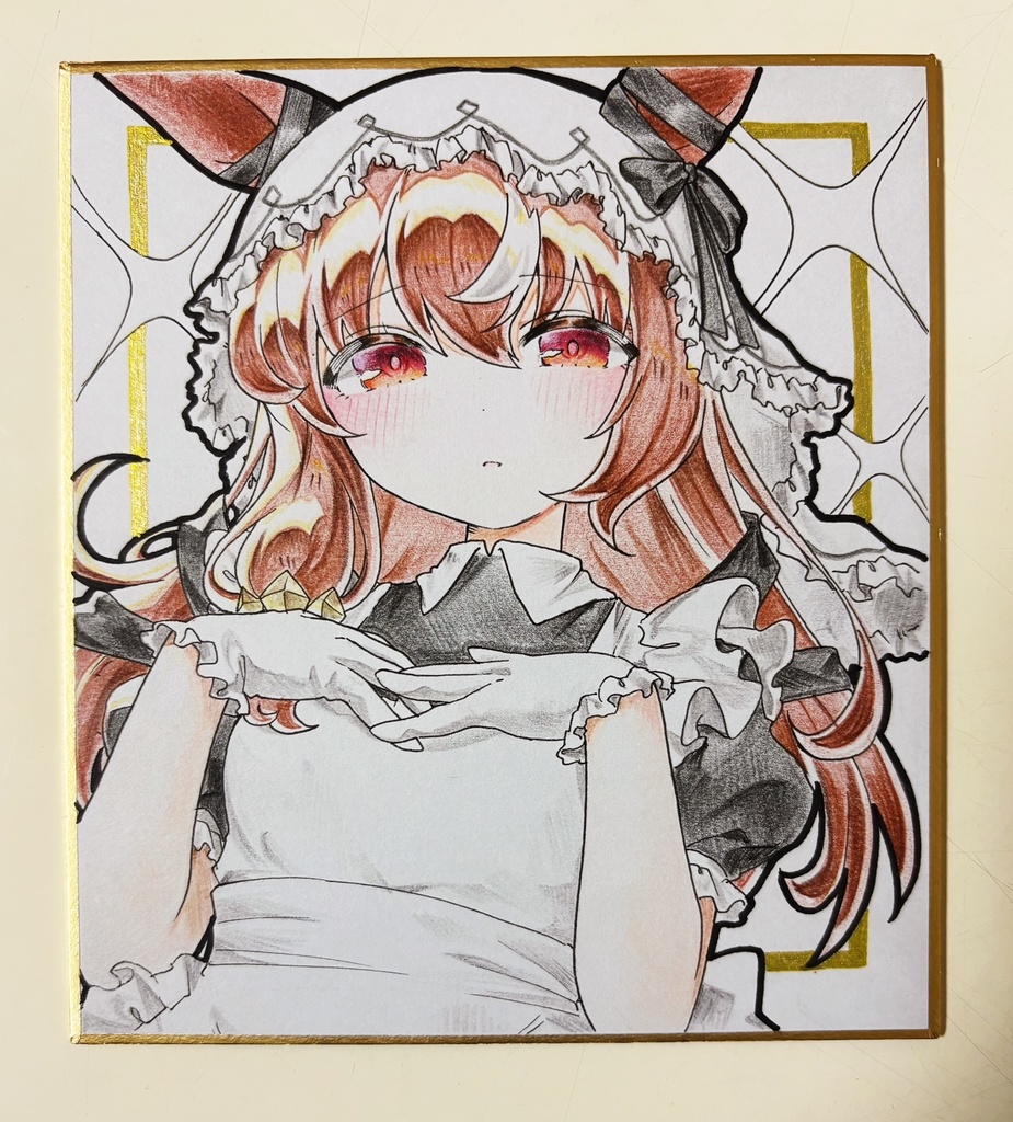 スティルインラブ 手描きイラスト色紙