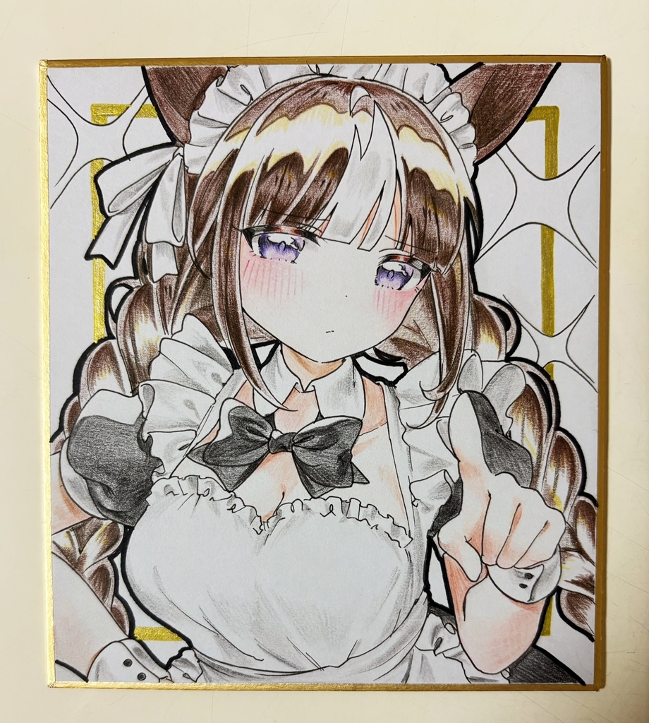 ホッコータルマエ 手描きイラスト色紙