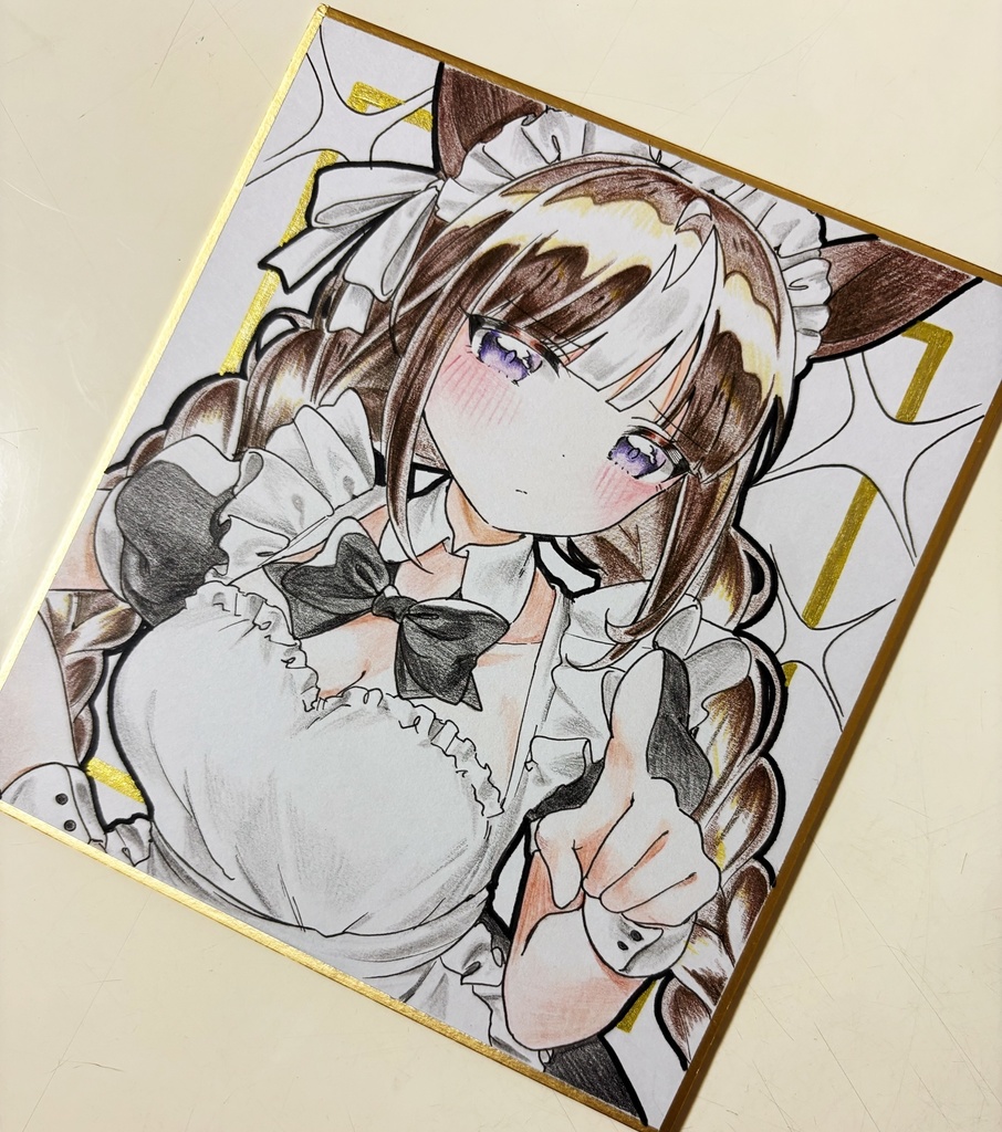 ホッコータルマエ 手描きイラスト色紙