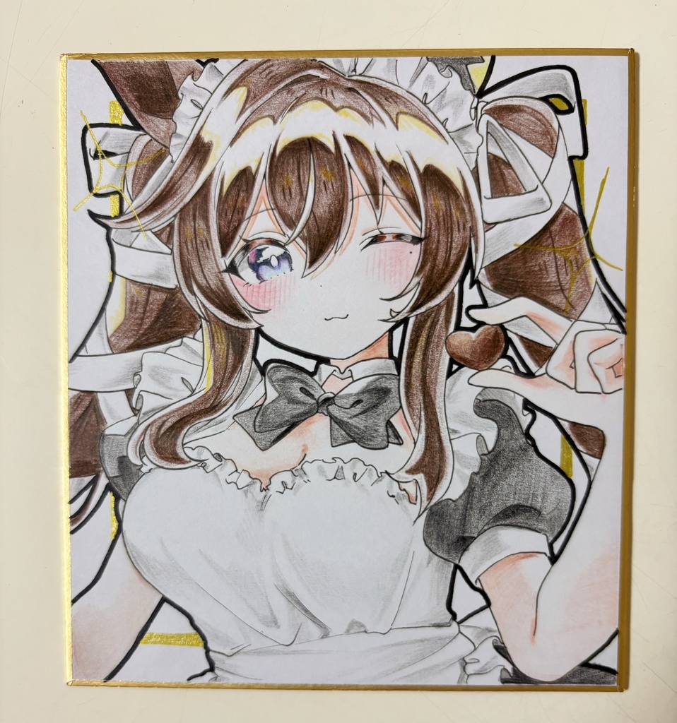 ヴィブロス 手描きイラスト色紙