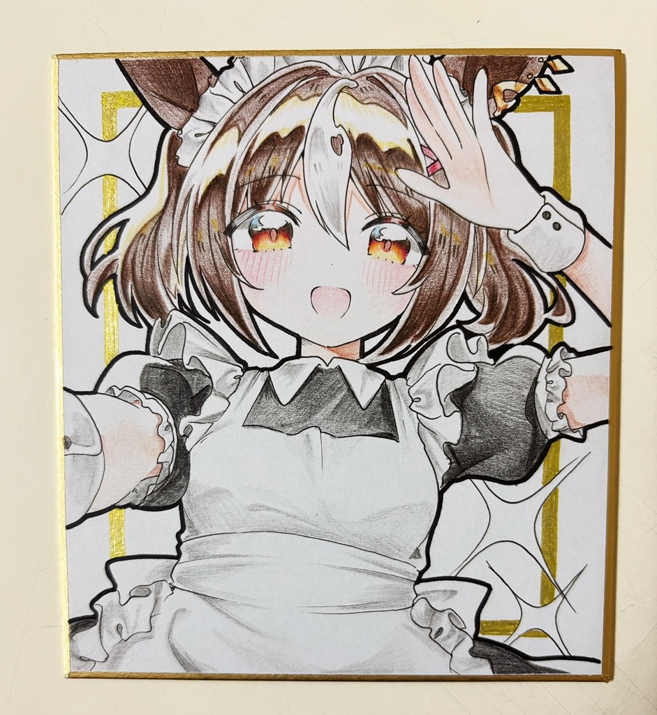 グランアレグリア 手描きイラスト色紙