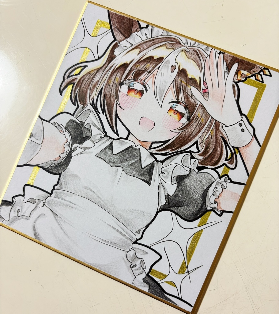 グランアレグリア 手描きイラスト色紙