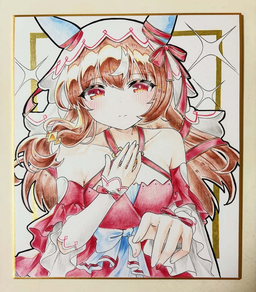 スティルインラブ 手描きイラスト色紙 中色紙