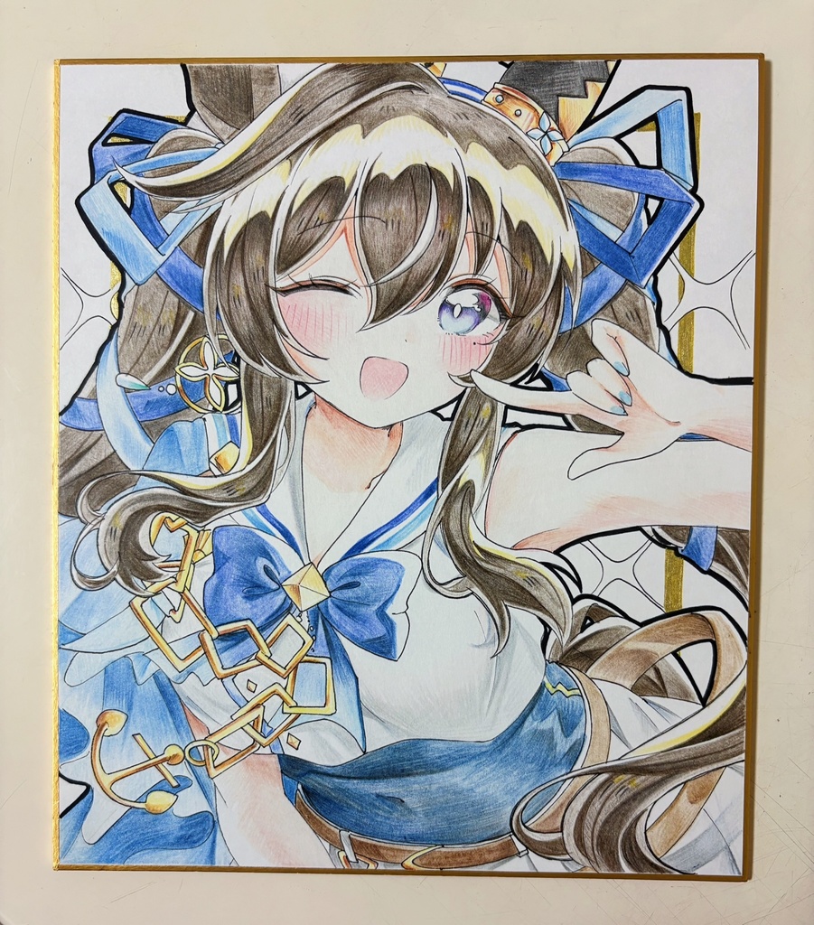 ヴィブロス 手描きイラスト色紙