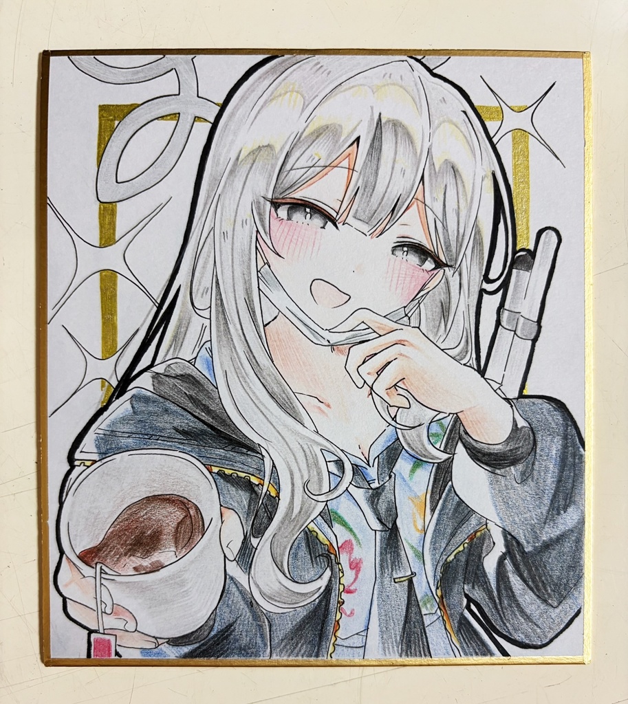コノカ 手描きイラスト色紙