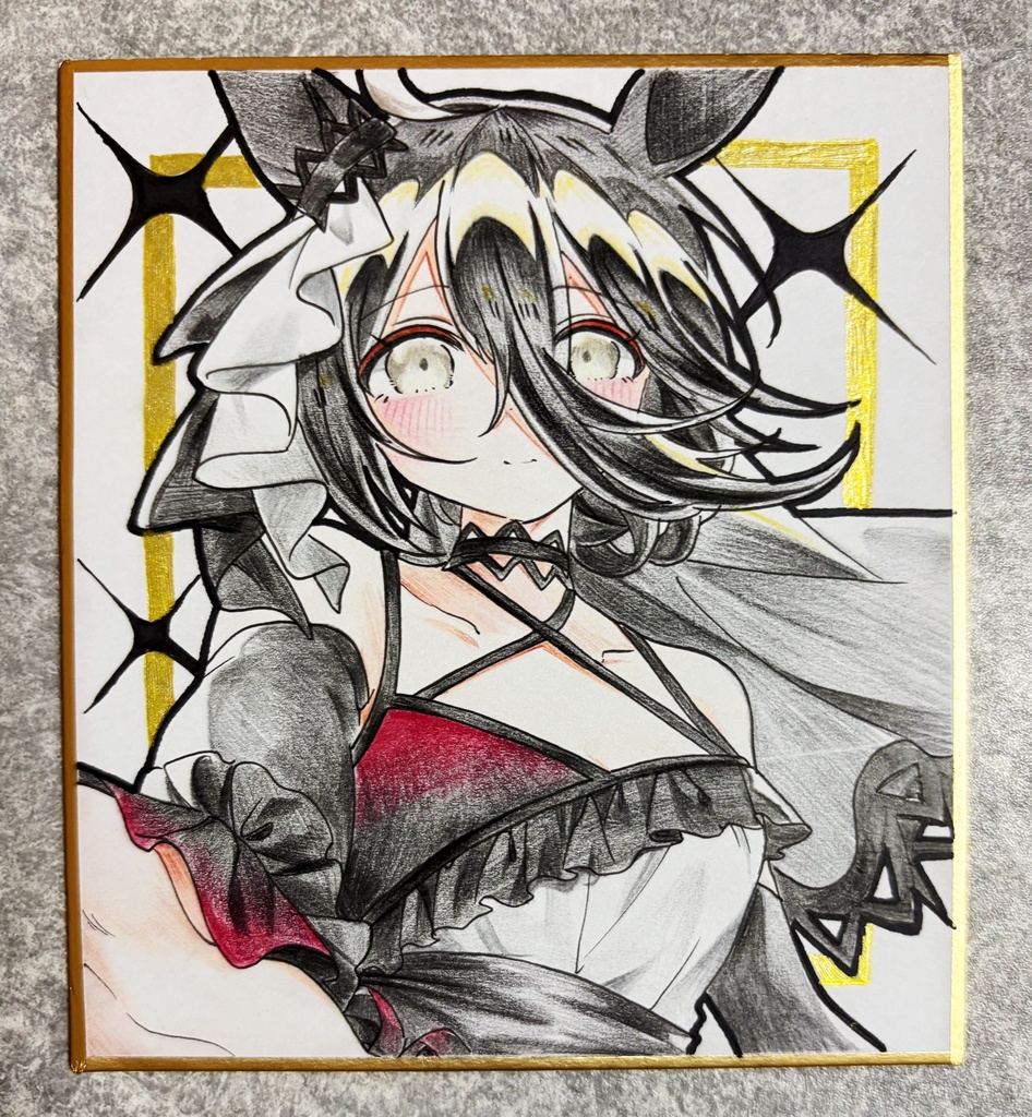マンハッタンカフェ 手描きイラスト色紙