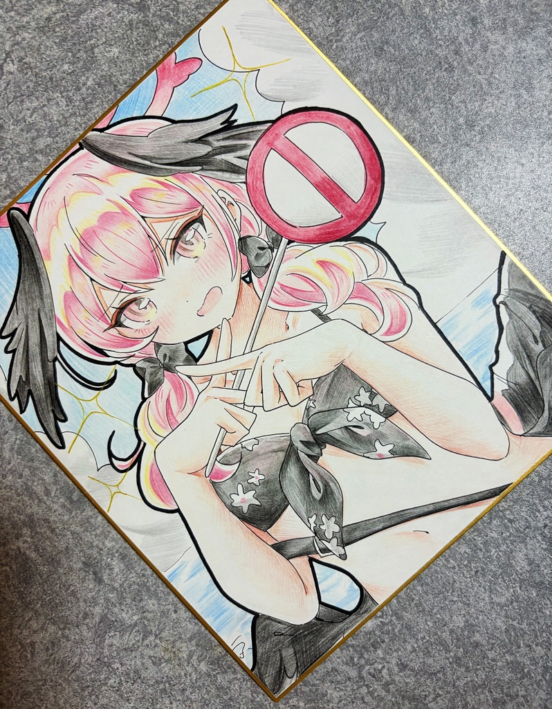 ブルアカ 手描きイラスト色紙 まとめ売り