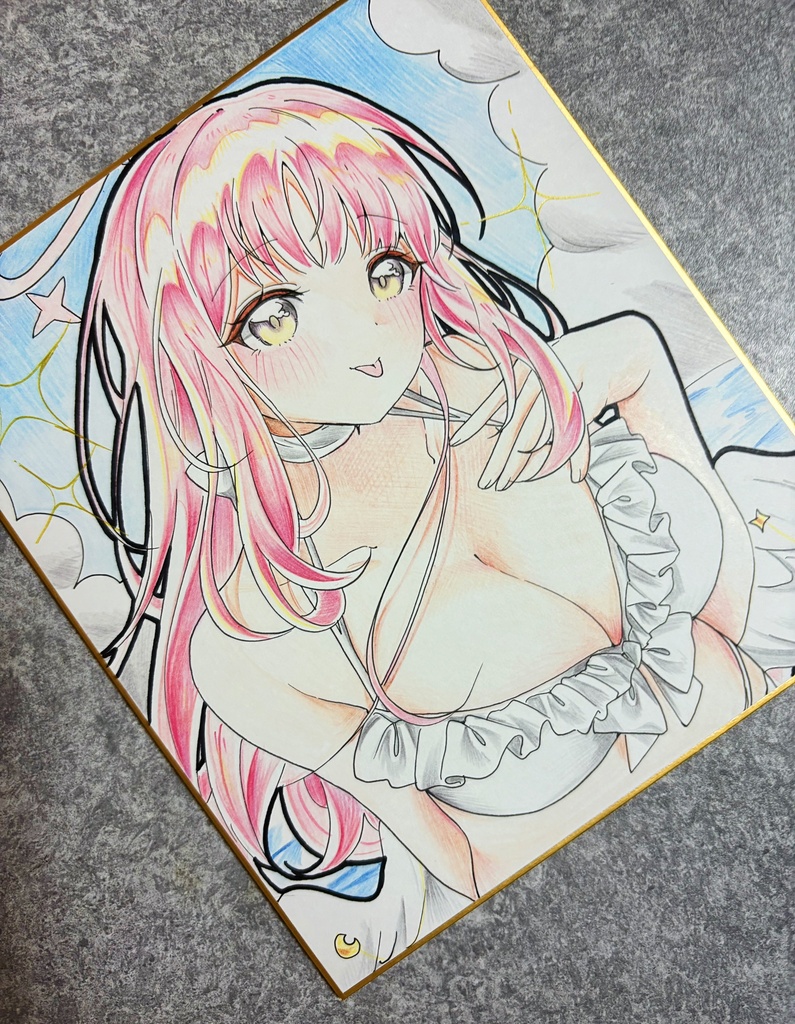 ブルアカ 手描きイラスト色紙 まとめ売り