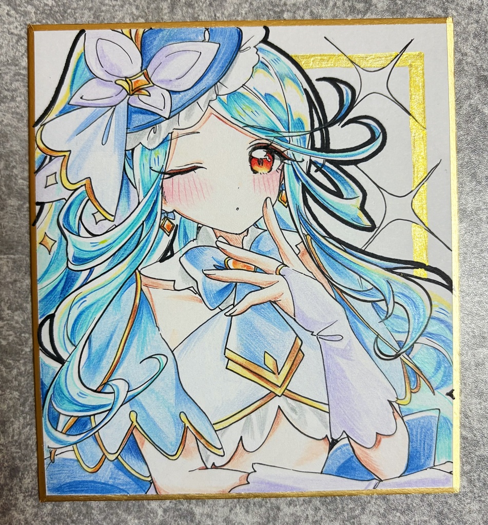 キュアエクレール 手描きイラスト色紙
