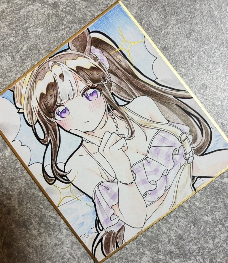 ウマ娘 手描きイラスト色紙 まとめ売り