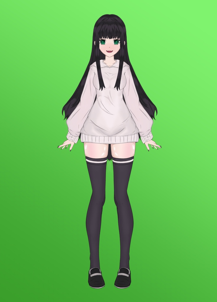 [Not rigged] Vtuber model for rigging practice. 【リギングなし】リギング練習用Vtuberモデル。